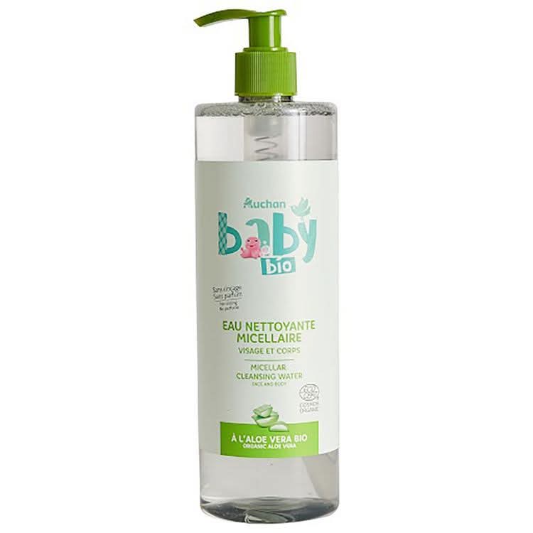 Eau nettoyante micellaire bio visage et corps pour bébé